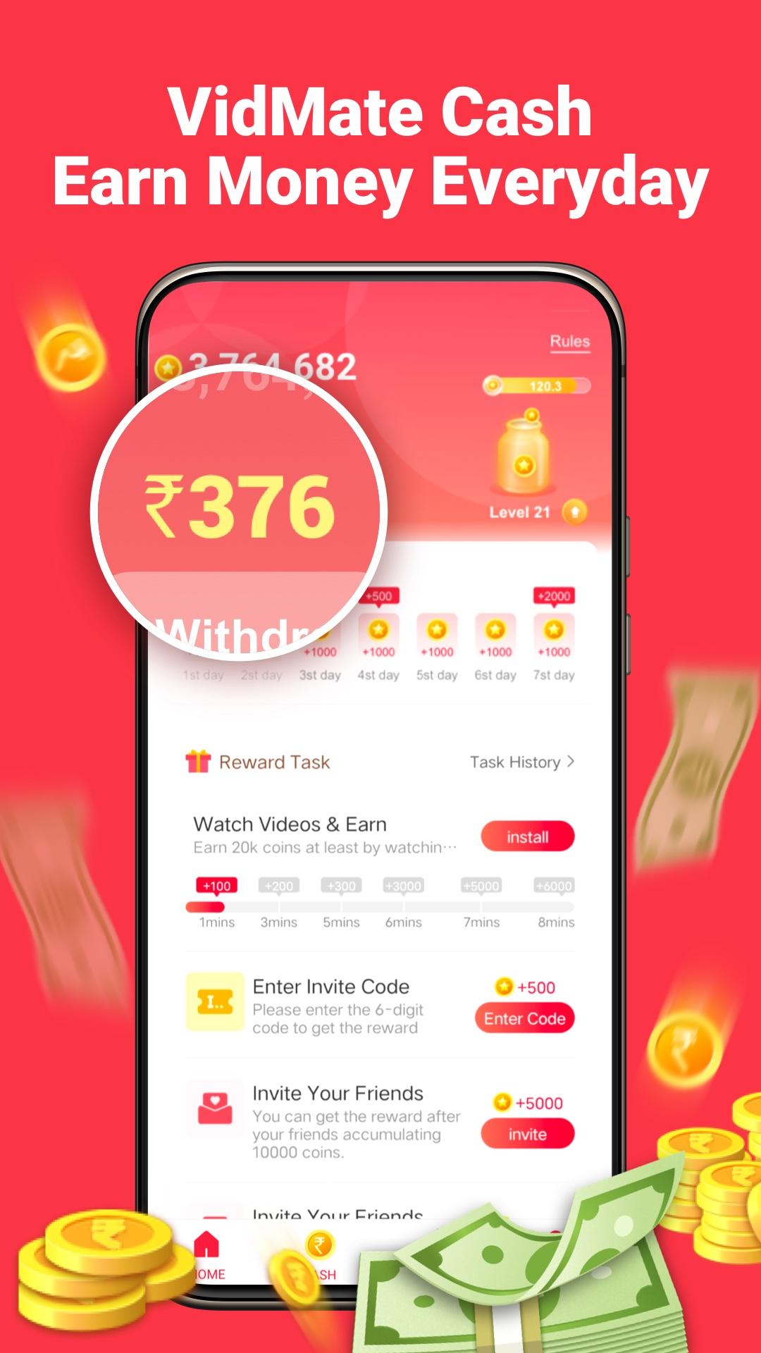 VidMate Cash APK Money Earning App (100% Working) VidMate Cash APK Money Earning App (100% Working)